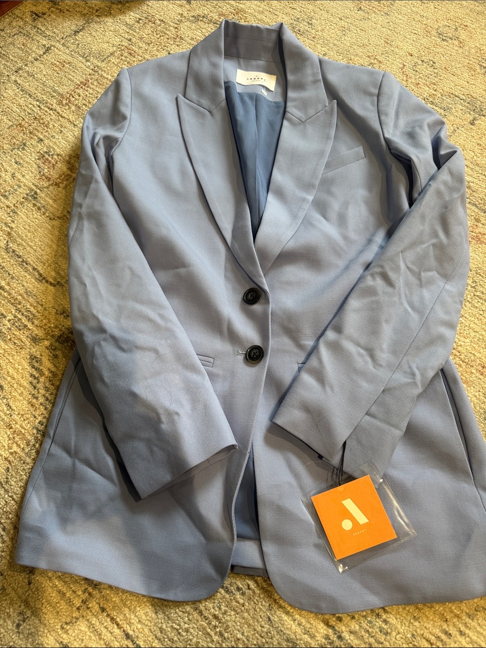 Argent NWT Light Periwinkle Tailored Blazer - Modern Two-Button STYLE